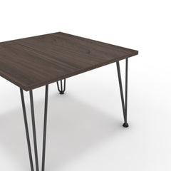 Dohányzóasztal - Linga fekete lábbal - Sötét rauna szil, méret: 60x60