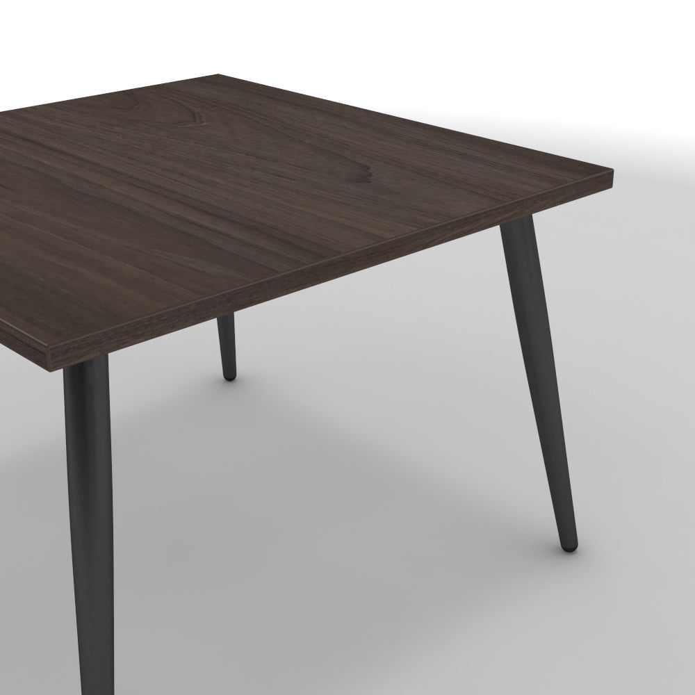 Dohányzóasztal - Manu fekete lábbal - Sötét rauna szil, méret: 60x60