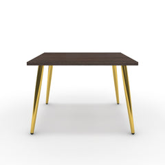 Dohányzóasztal - Manu arany lábbal - Sötét rauna szil, méret: 60x60