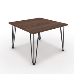 Dohányzóasztal - Linga fekete lábbal - Mogyoró, méret: 60x60