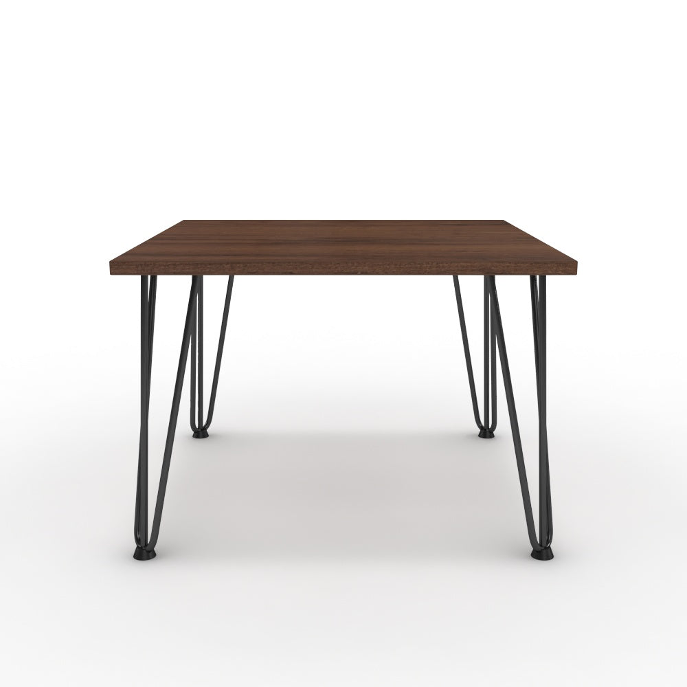 Dohányzóasztal - Linga fekete lábbal - Mogyoró, méret: 60x60