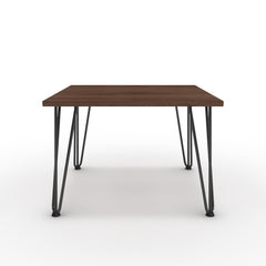 Dohányzóasztal - Linga fekete lábbal - Mogyoró, méret: 60x60