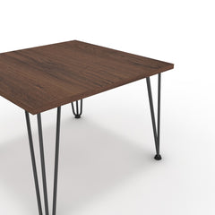 Dohányzóasztal - Linga fekete lábbal - Mogyoró, méret: 60x60