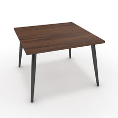 Dohányzóasztal - Manu fekete lábbal - Mogyoró, méret: 60x60