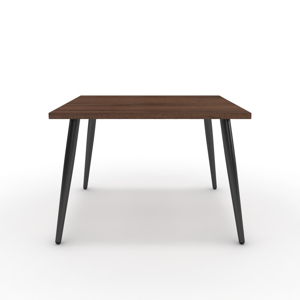 Dohányzóasztal - Manu fekete lábbal - Mogyoró, méret: 60x60