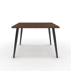 Dohányzóasztal - Manu fekete lábbal - Mogyoró, méret: 60x60
