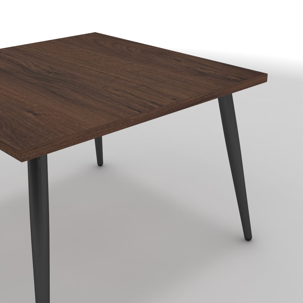 Dohányzóasztal - Manu fekete lábbal - Mogyoró, méret: 60x60