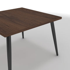 Dohányzóasztal - Manu fekete lábbal - Mogyoró, méret: 60x60