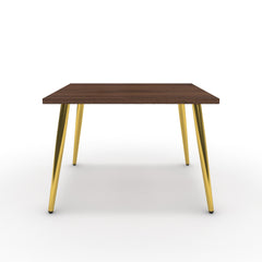 Dohányzóasztal - Manu arany lábbal - Mogyoró, méret: 60x60