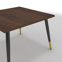 Dohányzóasztal - Manu fekete és arany lábbal - Mogyoró, méret: 60x60