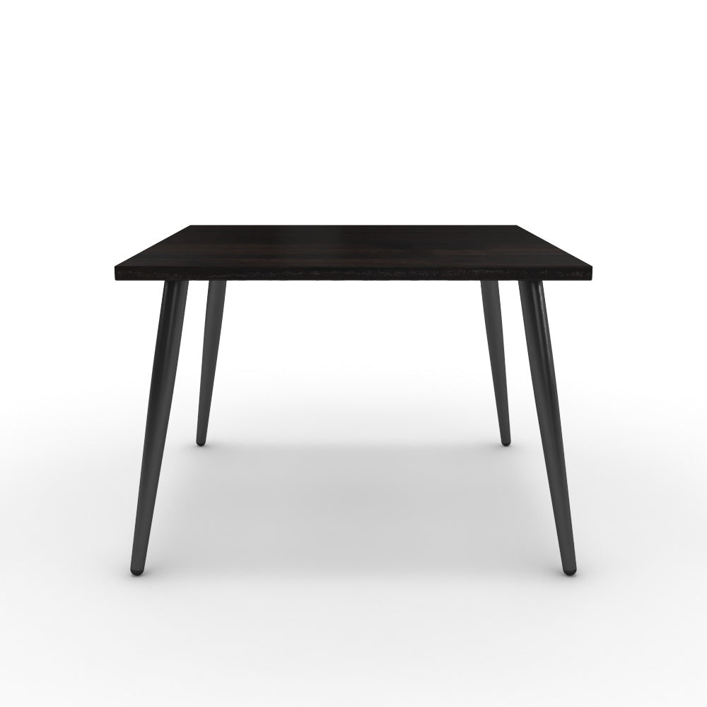 Dohányzóasztal - Manu fekete lábbal - Füstölt dió, méret: 60x60