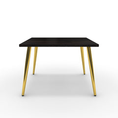 Dohányzóasztal - Manu arany lábbal - Füstölt dió, méret: 60x60