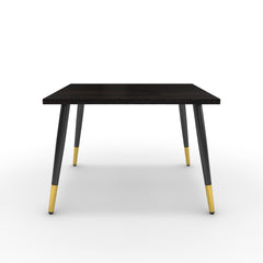 Dohányzóasztal - Manu fekete és arany lábbal - Füstölt dió, méret: 60x60