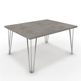 Dohányzóasztal - Linga króm lábbal - Vil.szürke Chicago beton, méret: 75x60