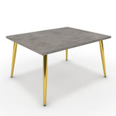 Dohányzóasztal - Manu arany lábbal - Vil.szürke Chicago beton, méret: 75x60