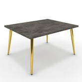 Dohányzóasztal - Manu arany lábbal - Antracit metal rock, méret: 75x60