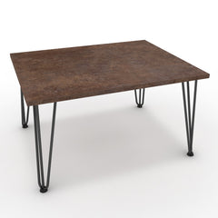 Dohányzóasztal - Linga fekete lábbal - Ferro bronz, méret: 75x60