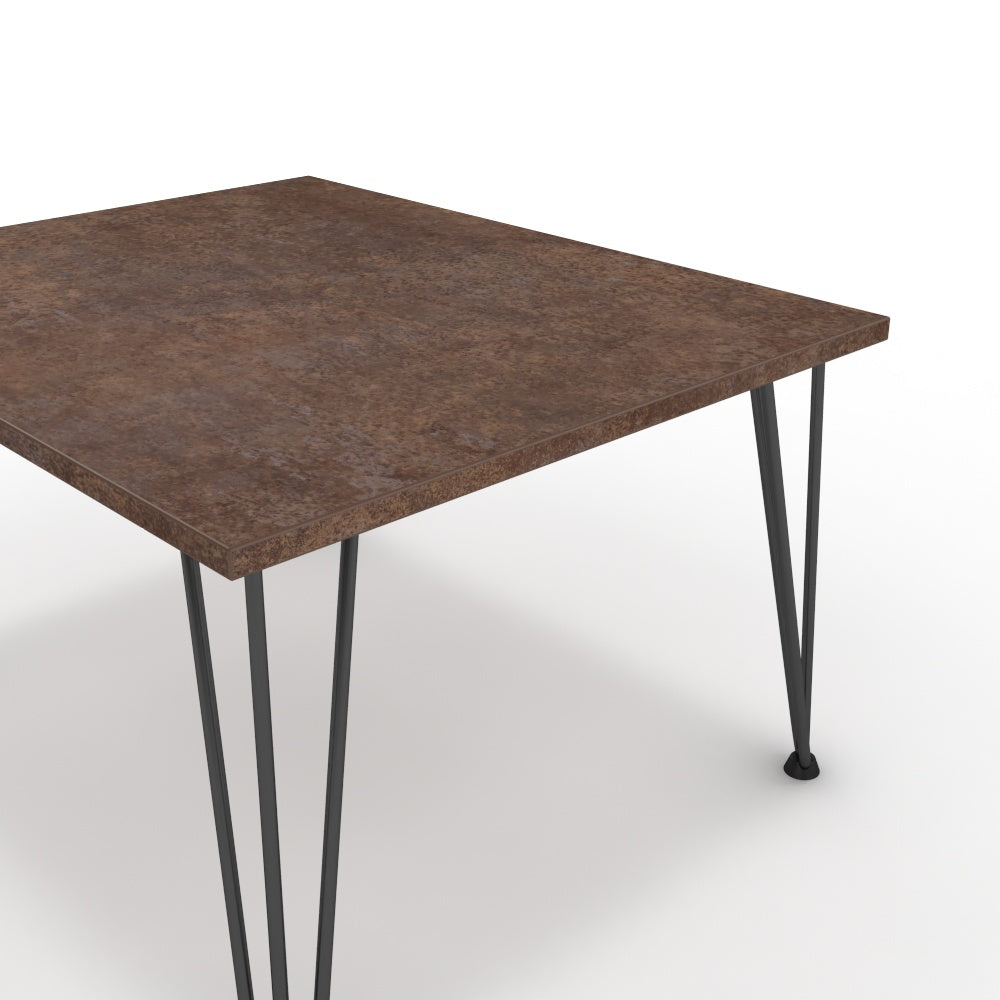 Dohányzóasztal - Linga fekete lábbal - Ferro bronz, méret: 75x60