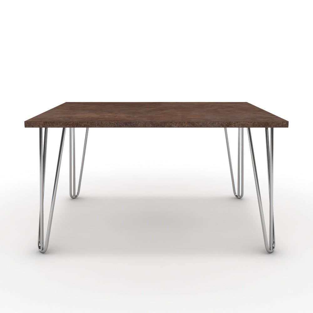 Dohányzóasztal - Linga króm lábbal - Ferro bronz, méret: 75x60