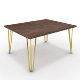 Dohányzóasztal - Linga arany lábbal - Ferro bronz, méret: 75x60