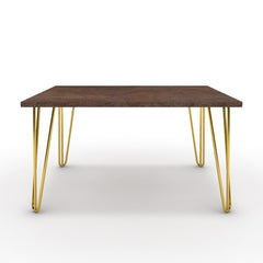 Dohányzóasztal - Linga arany lábbal - Ferro bronz, méret: 75x60