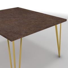 Dohányzóasztal - Linga arany lábbal - Ferro bronz, méret: 75x60