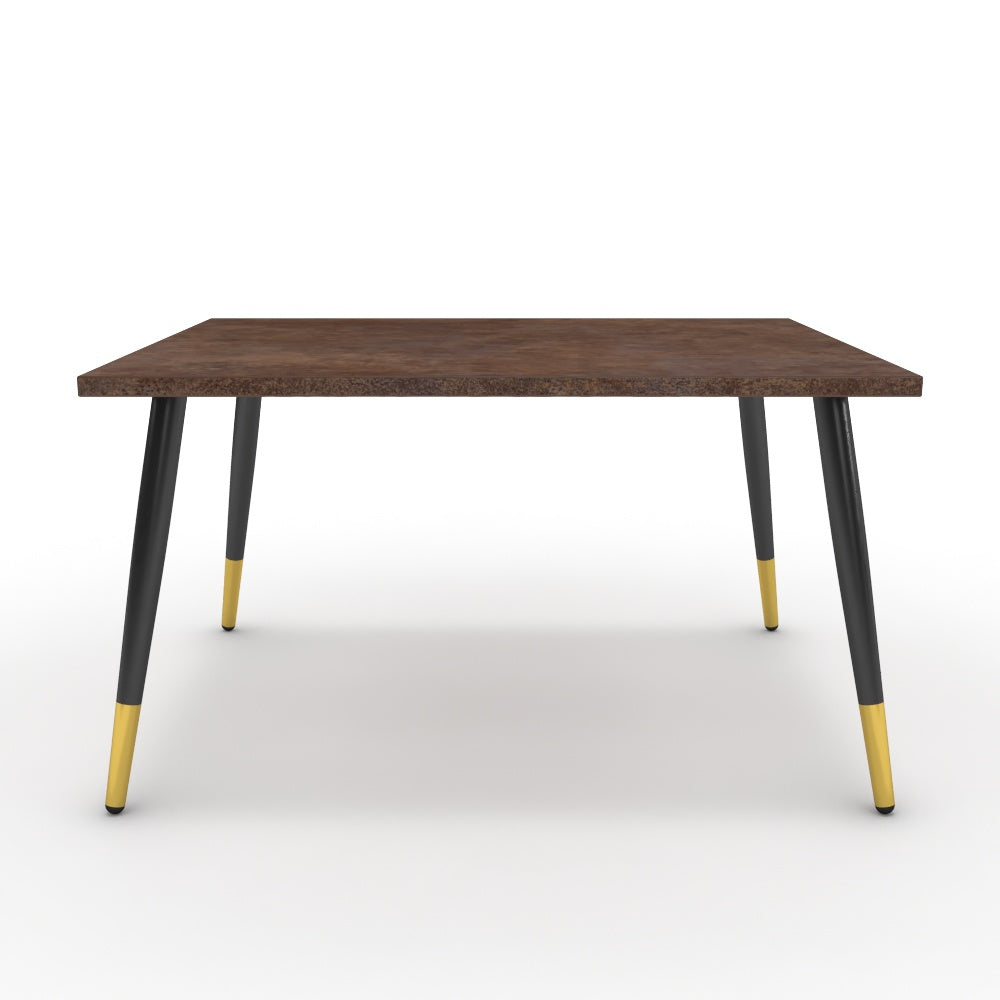 Dohányzóasztal - Manu fekete és arany lábbal - Ferro bronz, méret: 75x60