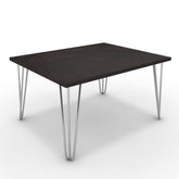 Dohányzóasztal - Linga króm lábbal - Fekete-arany metál pala, méret: 75x60