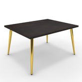 Dohányzóasztal - Manu arany lábbal - Fekete-arany metál pala, méret: 75x60