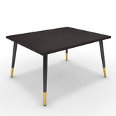 Dohányzóasztal - Manu fekete és arany lábbal - Fekete-arany metál pala, méret: 75x60