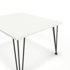 Dohányzóasztal - Linga fekete lábbal - Alpesi fehér, méret: 75x60