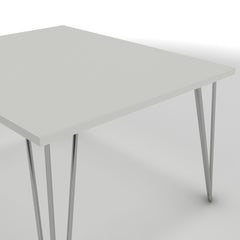 Dohányzóasztal - Linga króm lábbal - Alpesi fehér, méret: 75x60