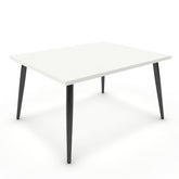 Dohányzóasztal - Manu fekete lábbal - Alpesi fehér, méret: 75x60