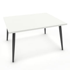 Dohányzóasztal - Manu fekete lábbal - Alpesi fehér, méret: 75x60