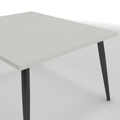 Dohányzóasztal - Manu fekete lábbal - Alpesi fehér, méret: 75x60