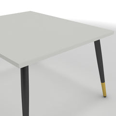 Dohányzóasztal - Manu fekete és arany lábbal - Alpesi fehér, méret: 75x60