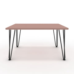 Dohányzóasztal - Linga fekete lábbal - Antik rózsaszín, méret: 75x60