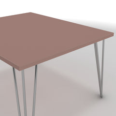 Dohányzóasztal - Linga króm lábbal - Antik rózsaszín, méret: 75x60