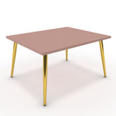 Dohányzóasztal - Manu arany lábbal - Antik rózsaszín, méret: 75x60