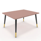 Dohányzóasztal - Manu fekete és arany lábbal - Antik rózsaszín, méret: 75x60