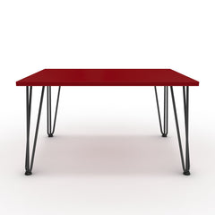 Dohányzóasztal - Linga fekete lábbal - Chilli piros, méret: 75x60