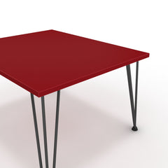 Dohányzóasztal - Linga fekete lábbal - Chilli piros, méret: 75x60