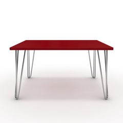 Dohányzóasztal - Linga króm lábbal - Chilli piros, méret: 75x60