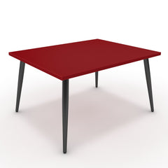 Dohányzóasztal - Manu fekete lábbal - Chilli piros, méret: 75x60