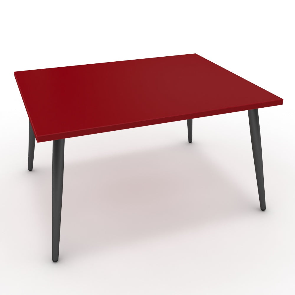 Dohányzóasztal - Manu fekete lábbal - Chilli piros, méret: 75x60