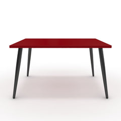 Dohányzóasztal - Manu fekete lábbal - Chilli piros, méret: 75x60