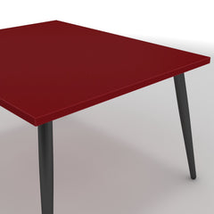 Dohányzóasztal - Manu fekete lábbal - Chilli piros, méret: 75x60