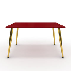 Dohányzóasztal - Manu arany lábbal - Chilli piros, méret: 75x60