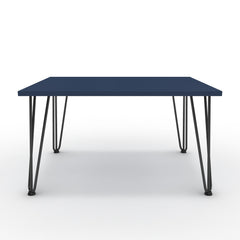 Dohányzóasztal - Linga fekete lábbal - Tiroli kék, méret: 75x60