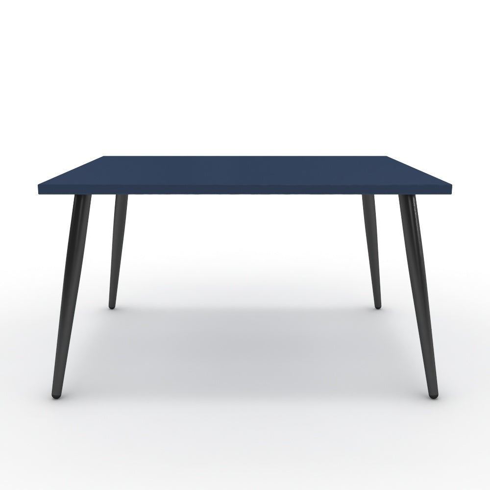 Dohányzóasztal - Manu fekete lábbal - Tiroli kék, méret: 75x60